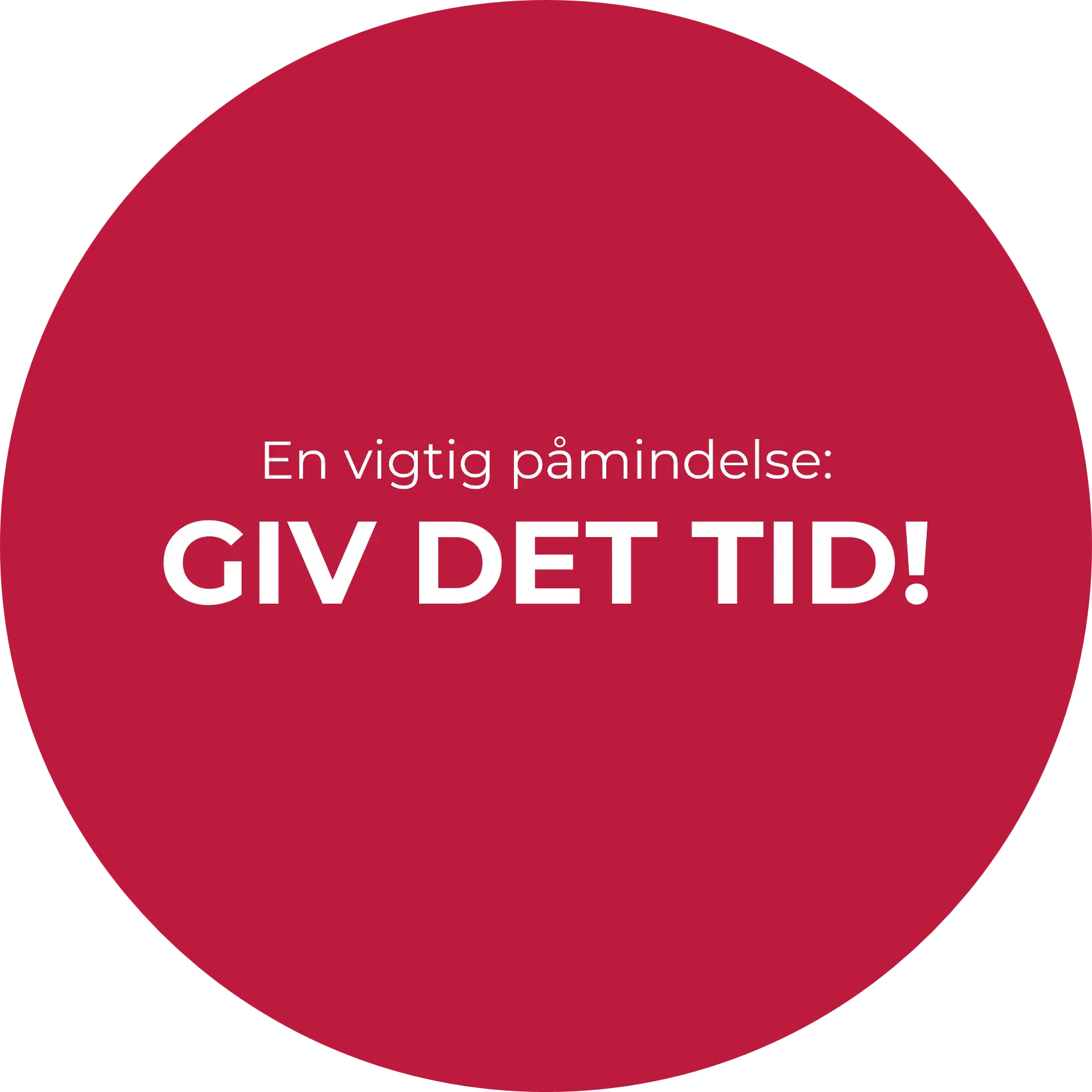 Billede af giv det tid grafik